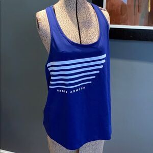 Under Armour royal loose fit racerback tank, new M